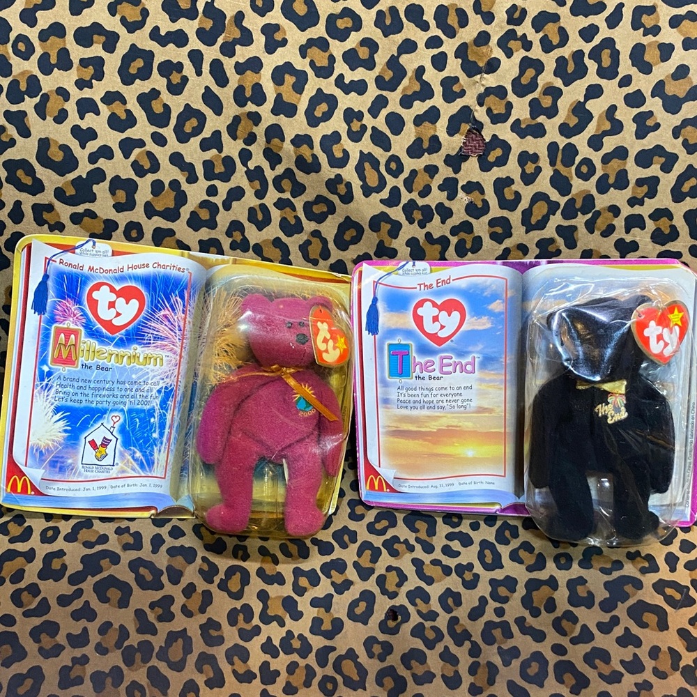 TY beanie babies. Rare. Unopened. Original packaging. Millennium and The End.